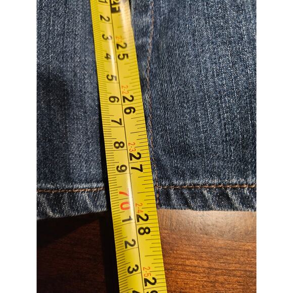 Vintage Liz Claiborne Midi Denim Skirt Flare Blue Jean Cotton Pleated Y2K Sz 12 - Picture 9 of 9